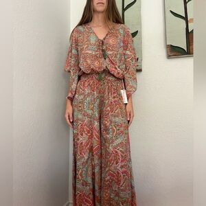 Anthropolgie Boemo two piece set with wide leg pant size small: Bohemian Chic